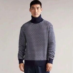 NEW Ted Baker Riber turtleneck knit sweater Size 5 US XL navy‎ blue